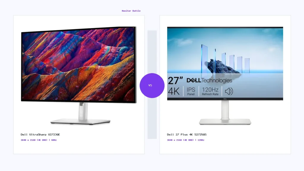 Dell UltraSharp U2723QE vs Dell 27 Plus 4K S2725QS: 4K Productivity Monitor Battle